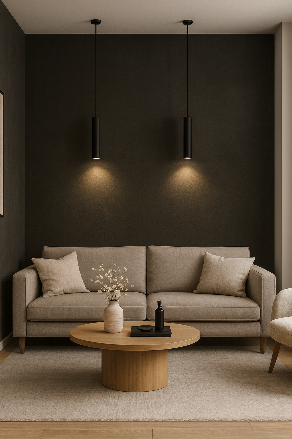 Modern Minimalist LED Cylinder Pendant Light