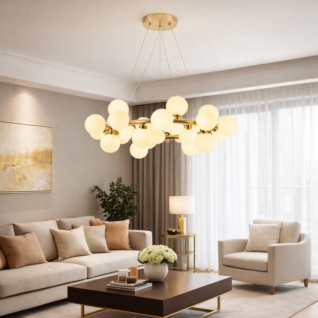 Chic Multi-Sphere Chandelier