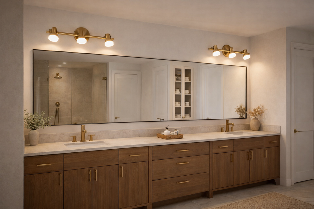 Modern Copper Wall Light for Bathroom Vanity Mirror