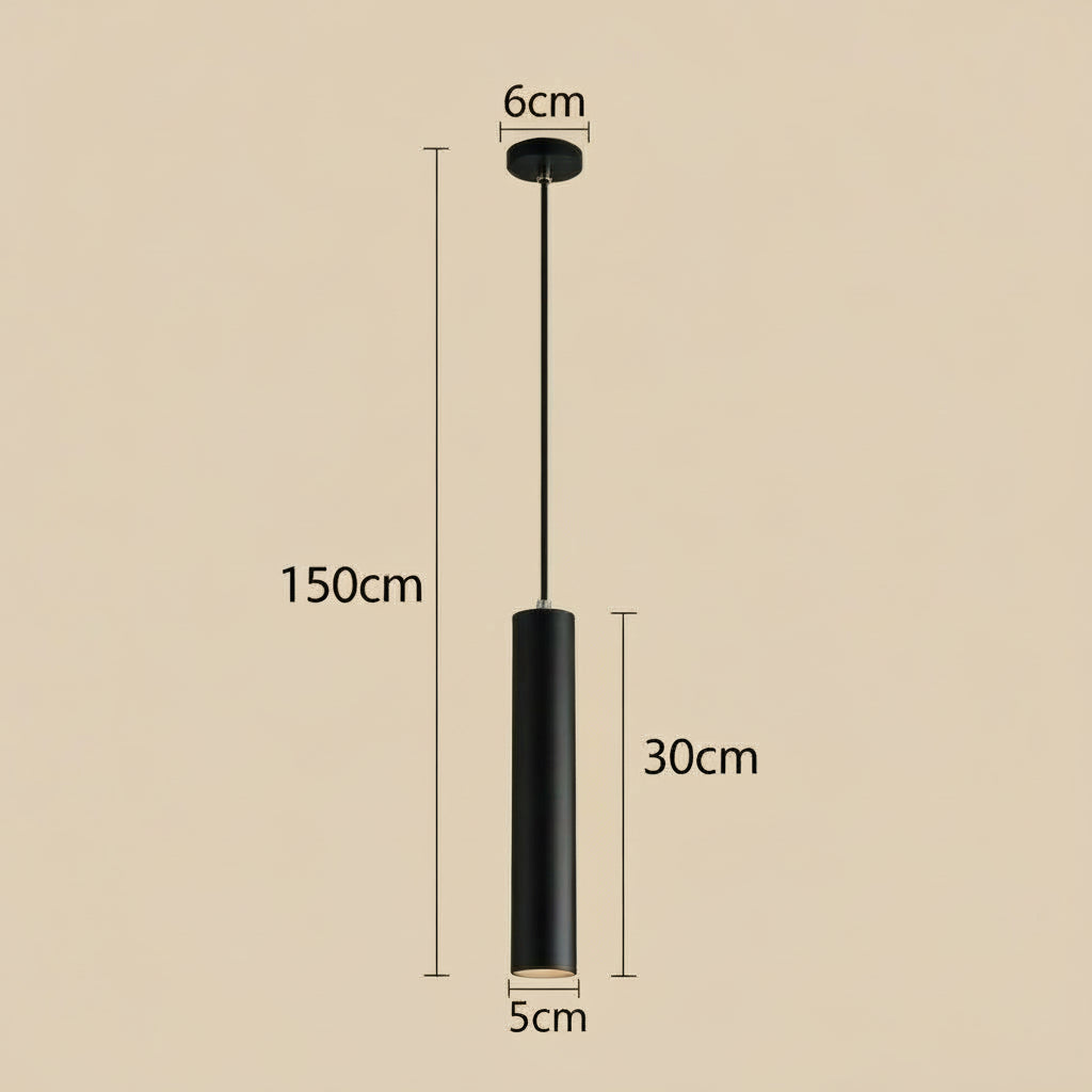 Modern Minimalist LED Cylinder Pendant Light
