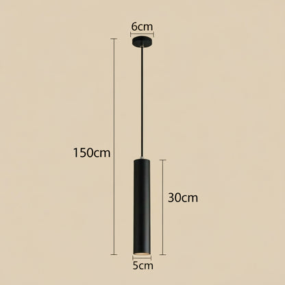 Modern Minimalist LED Cylinder Pendant Light