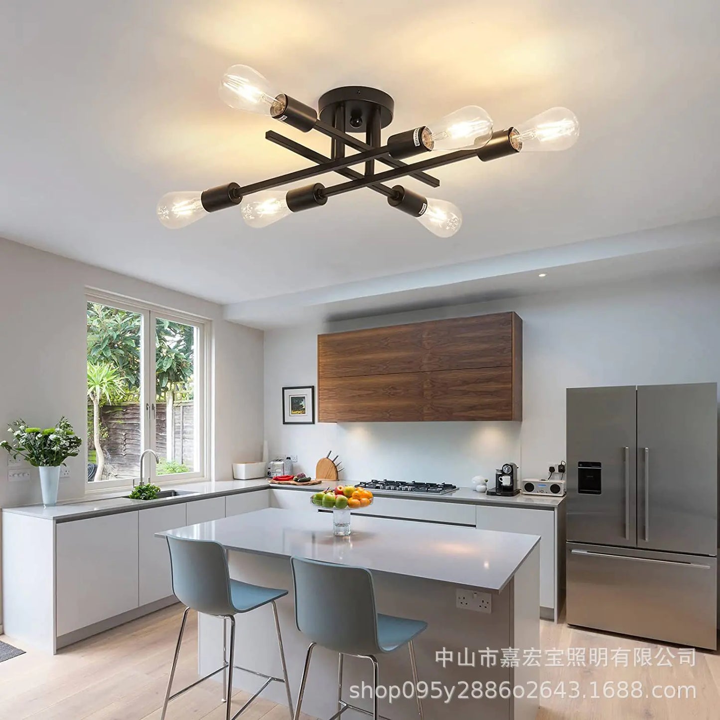 Retro Iron Ceiling Lamp for Homes & Cafes