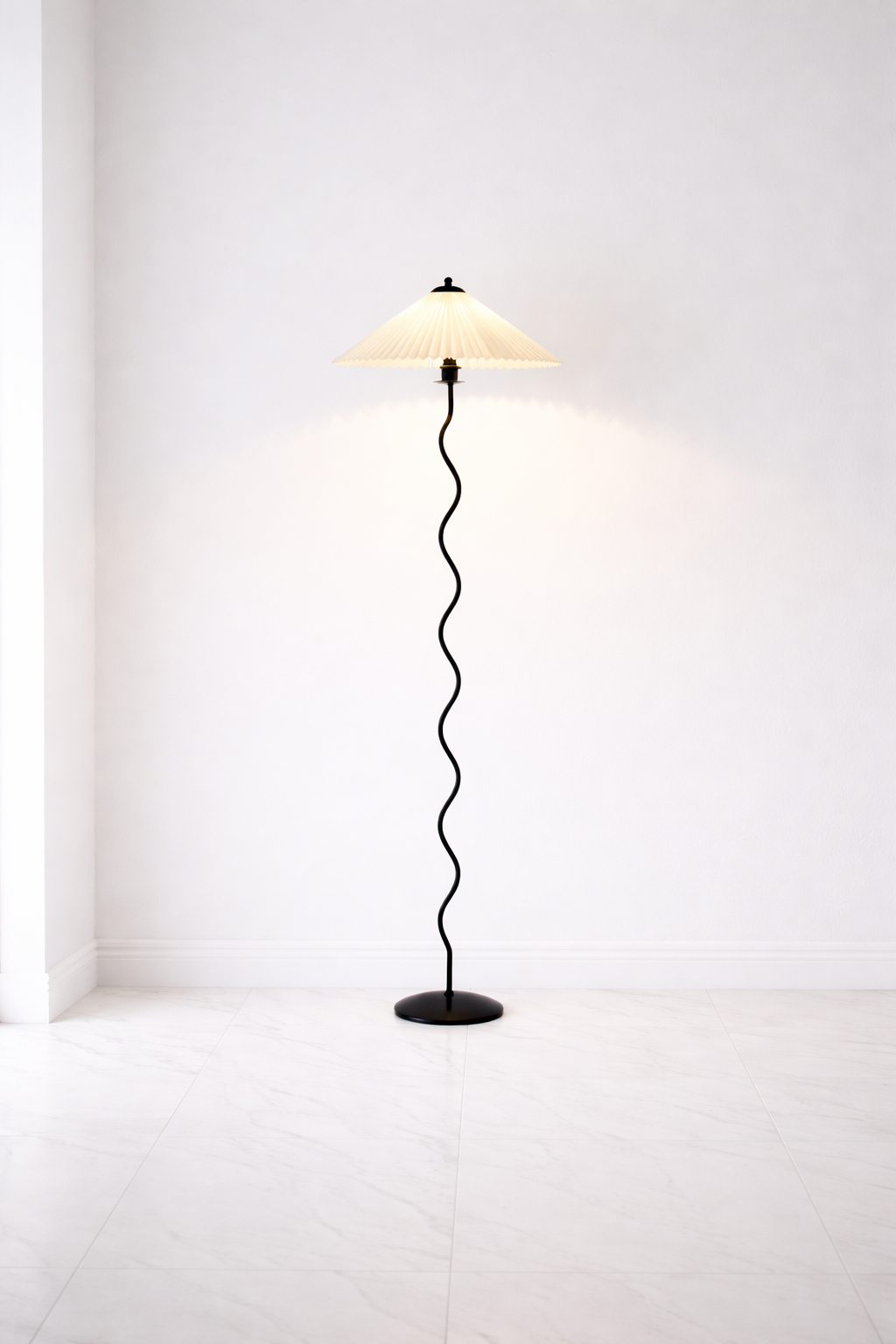 Mid-Century Fabric Floor Lamp