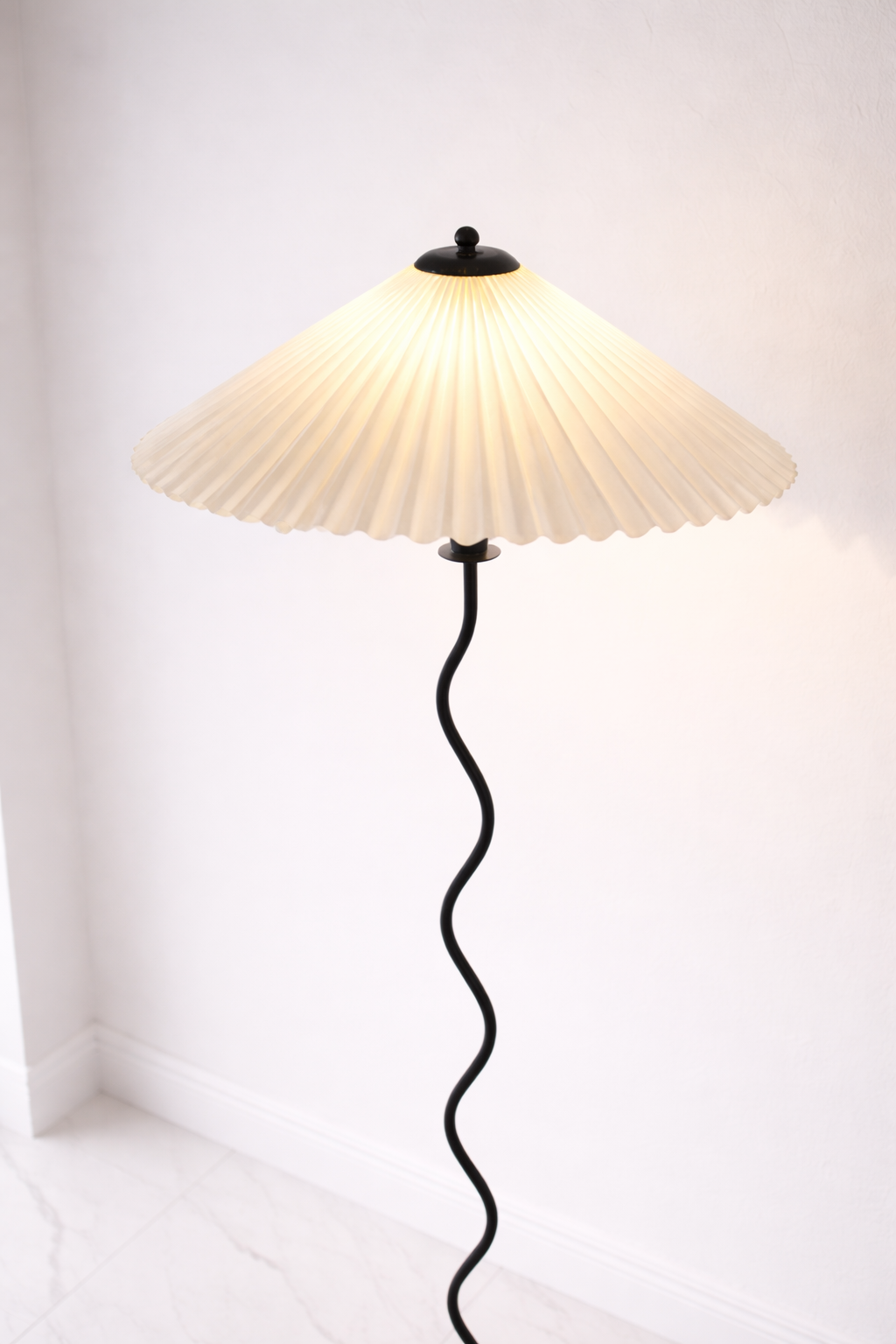 Mid-Century Fabric Floor Lamp