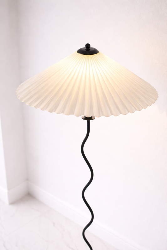 Mid-Century Fabric Floor Lamp