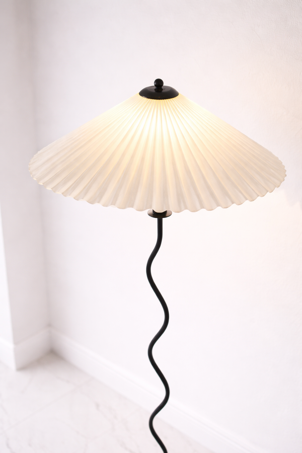 Mid-Century Fabric Floor Lamp