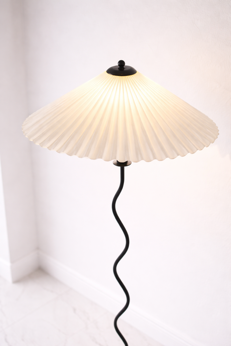 Mid-Century Fabric Floor Lamp