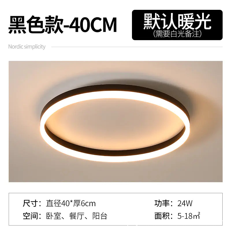 Modern Minimalist LED Ceiling Light for Bedroom & Study