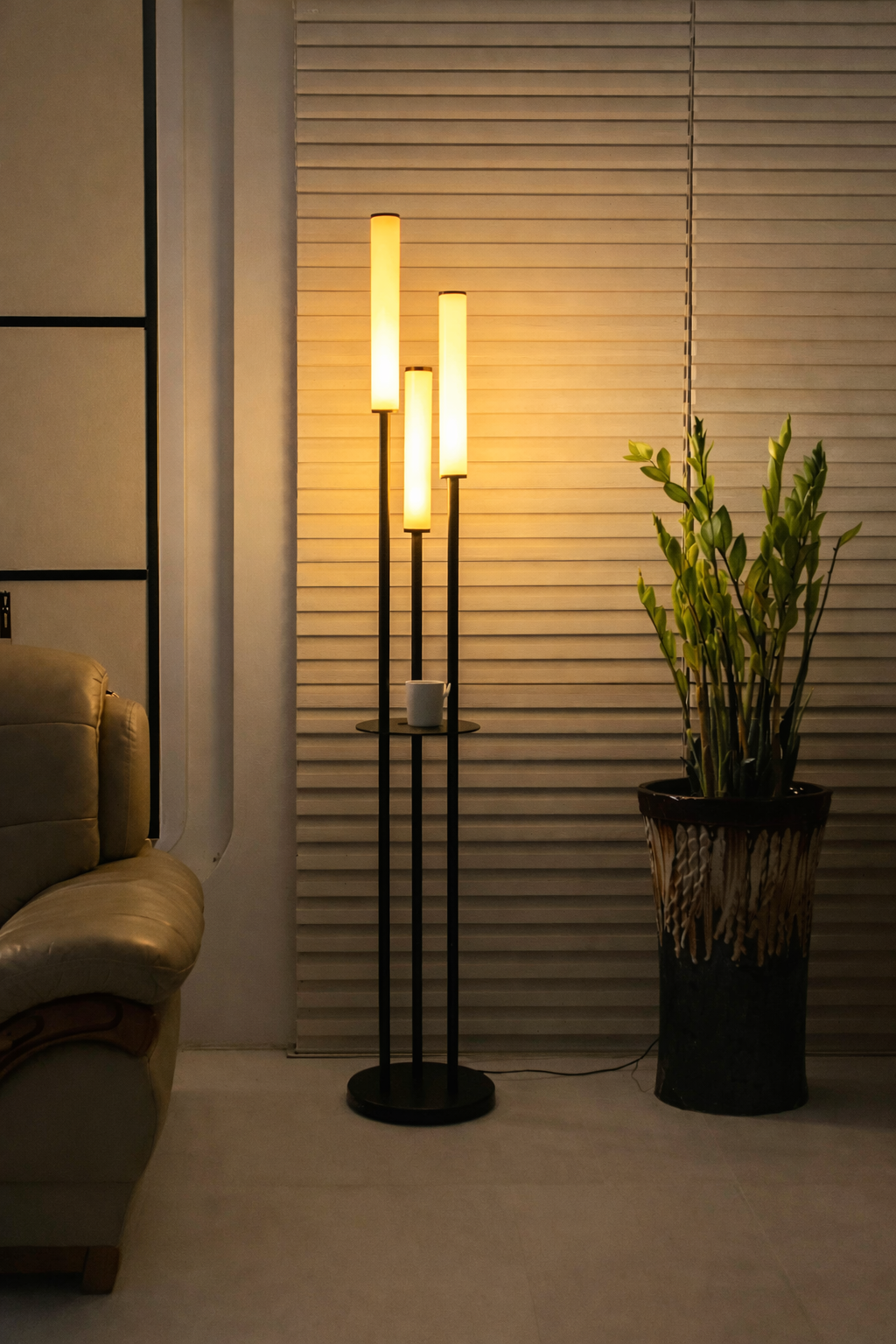 Chic Triple-Head LED Floor Lamp