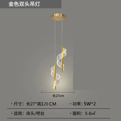 Modern Minimalist Single Pendant Light for Bedroom