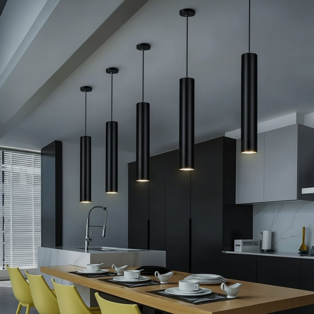 Modern Minimalist LED Cylinder Pendant Light