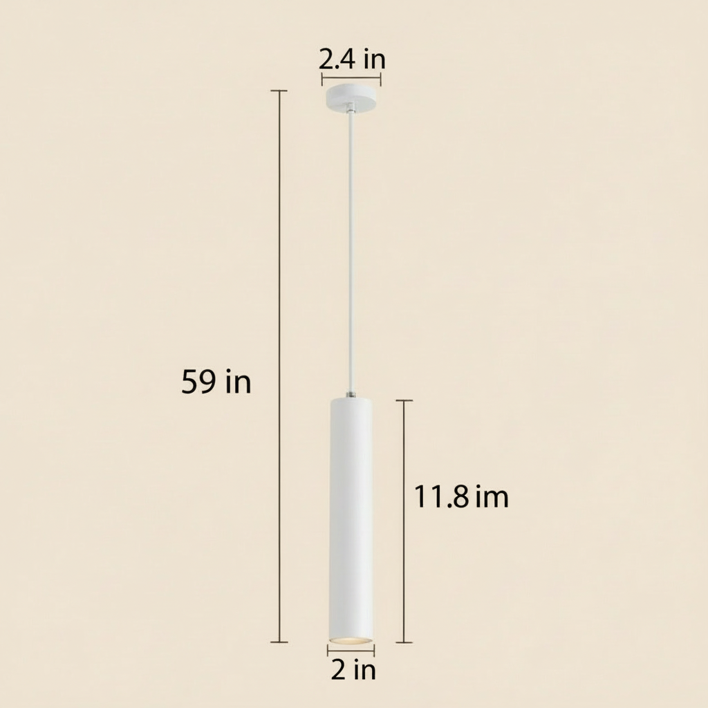 Modern Minimalist LED Cylinder Pendant Light