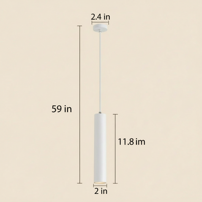 Modern Minimalist LED Cylinder Pendant Light