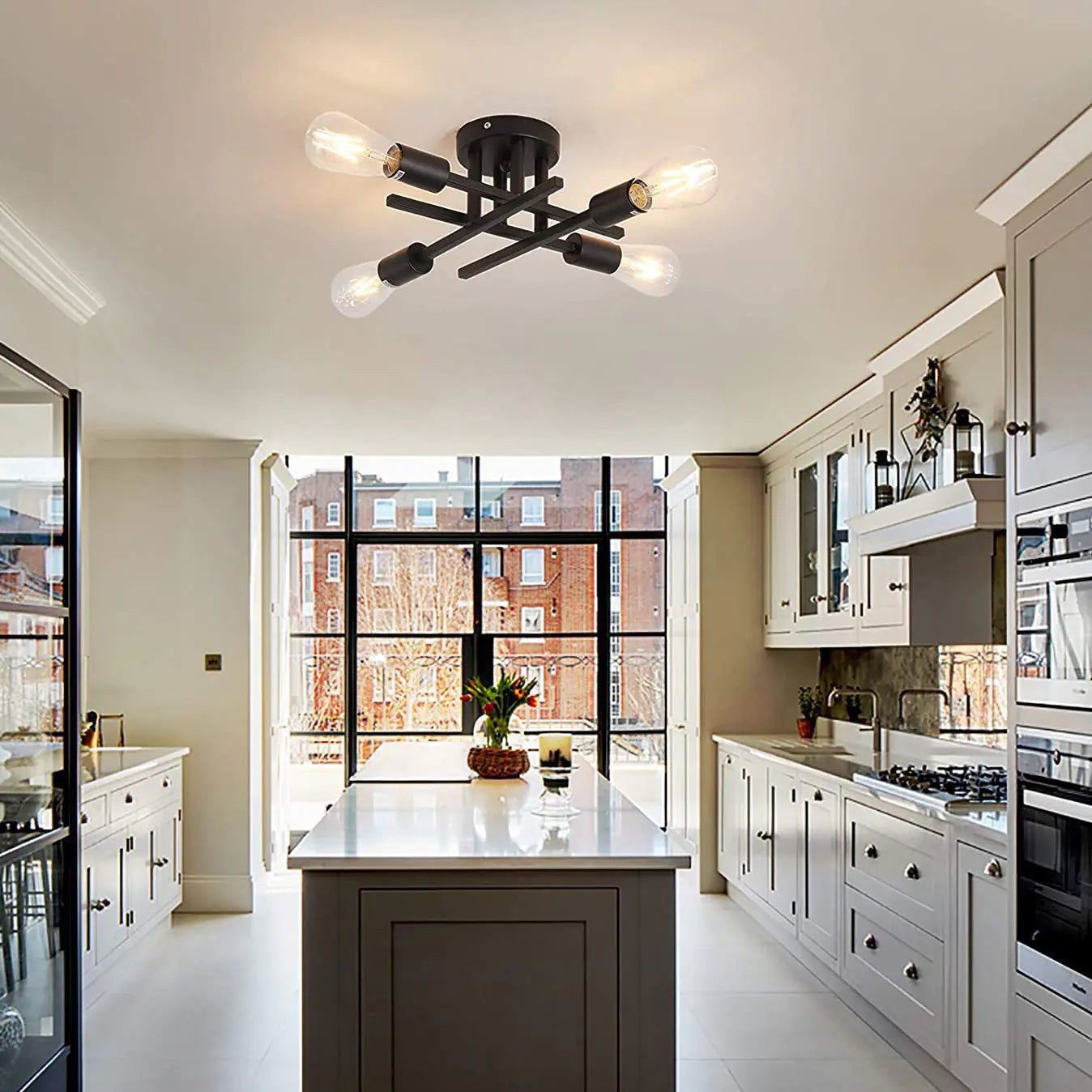 Retro Iron Ceiling Lamp for Homes & Cafes