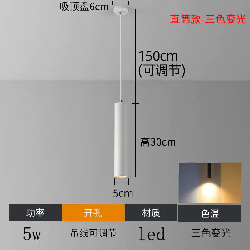 Modern Minimalist LED Cylinder Pendant Light