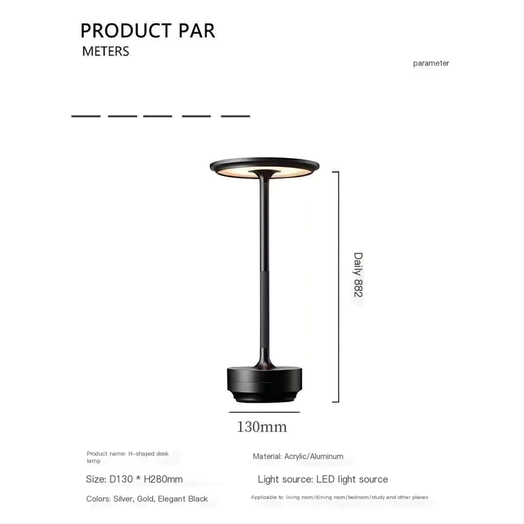 Modern Minimalist LED Touch Table Lamp with USB Charging