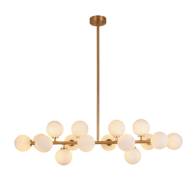 Chic Multi-Head Glass Orb Chandelier